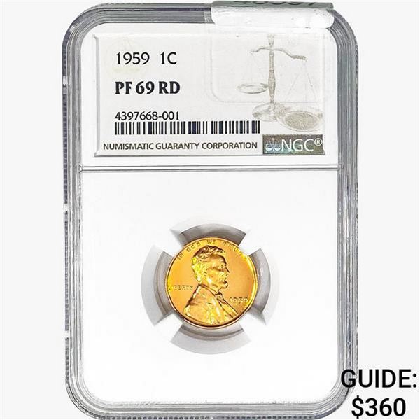 1959 Lincoln Memorial Cent NGC PF69 RD