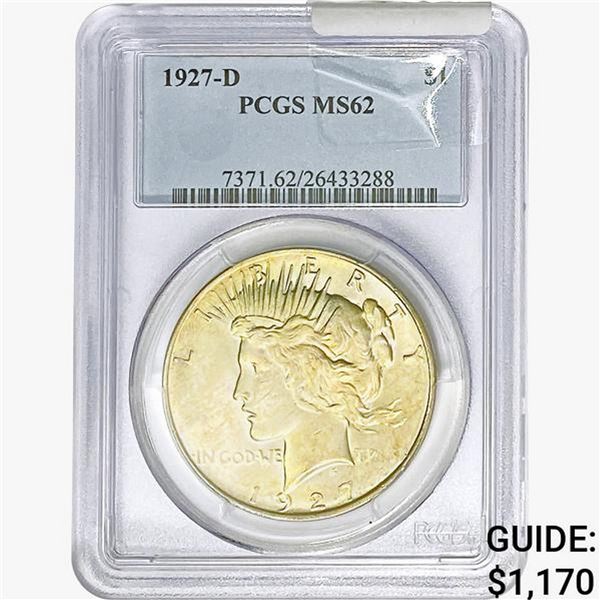 1927-D Silver Peace Dollar PCGS MS62