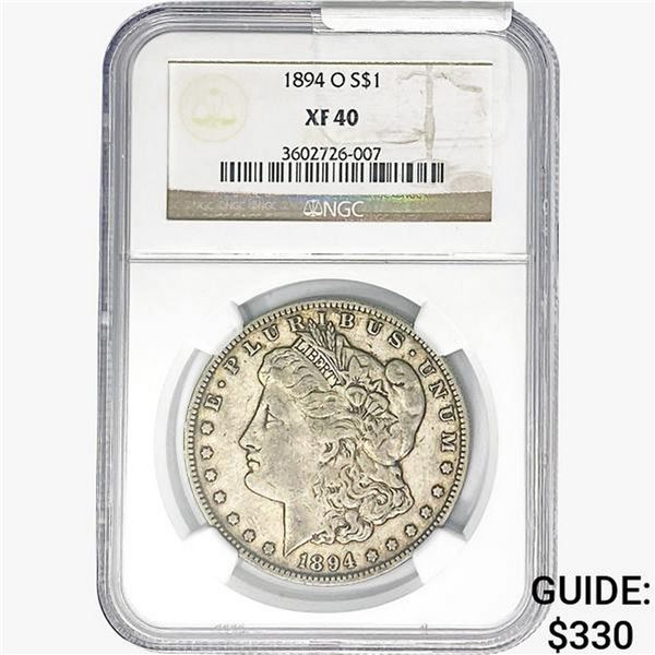 1894-O Morgan Silver Dollar NGC XF40