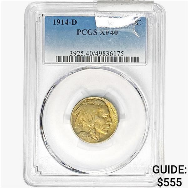 1914-D Buffalo Nickel PCGS XF40