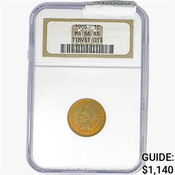 1905 Indian Head Cent NGC MS66 RB