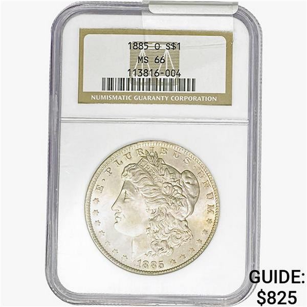 1885-O Morgan Silver Dollar NGC MS66