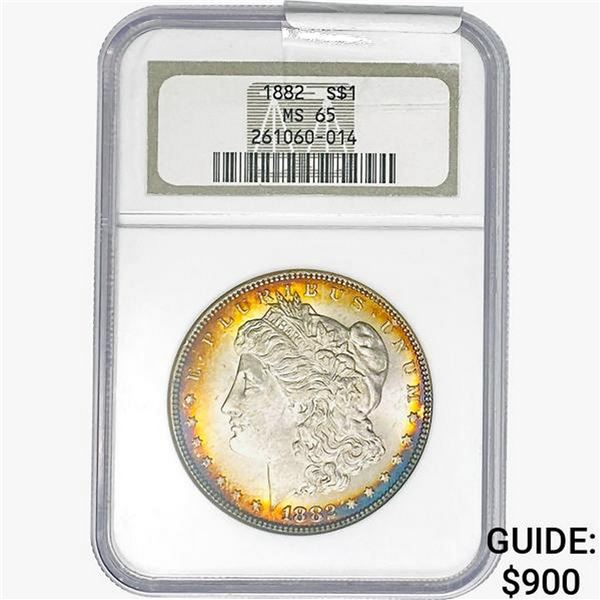 1882 Morgan Silver Dollar NGC MS65