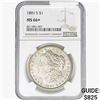 Image 1 : 1881-S Morgan Silver Dollar NGC MS66+