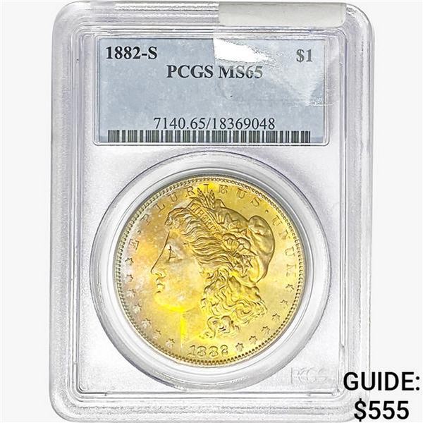 1882-S Morgan Silver Dollar PCGS MS65