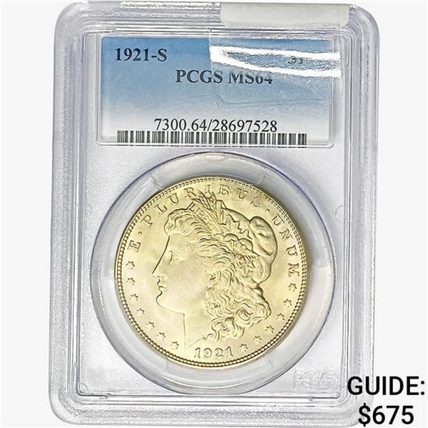 1921-S Morgan Silver Dollar PCGS MS64