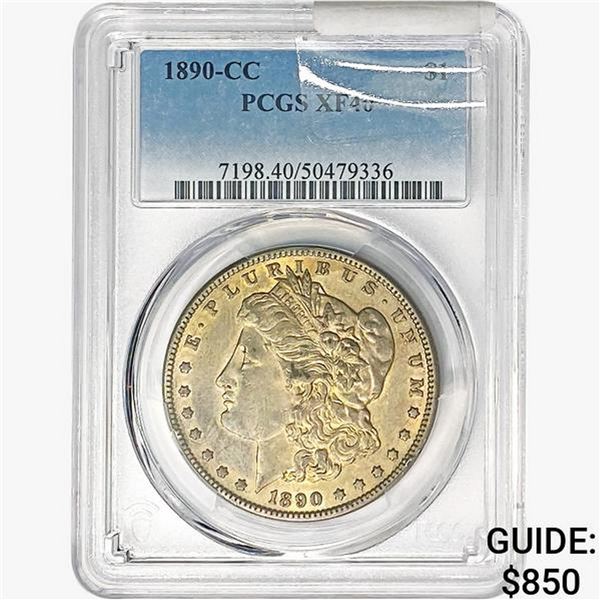 1890-CC Morgan Silver Dollar PCGS XF40