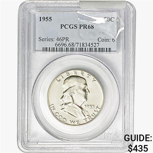 1955 Franklin Half Dollar PCGS PR68