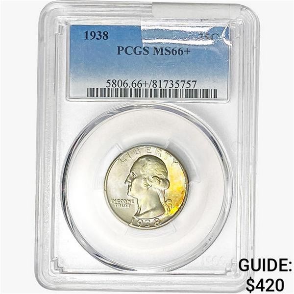 1938 Washington Silver Quarter PCGS MS66+