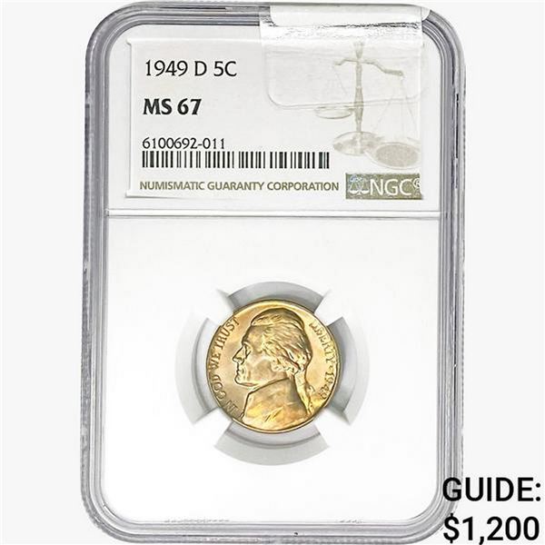 1949-D Jefferson Nickel NGC MS67