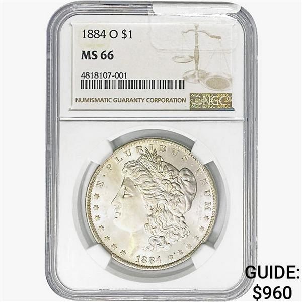 1884-O Morgan Silver Dollar NGC MS66