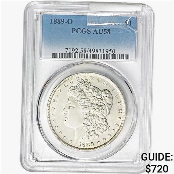 1889-O Morgan Silver Dollar PCGS AU58