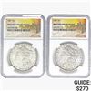 Image 1 : [2] 1887 & 1889 Morgan Silver Dollar NGC BU