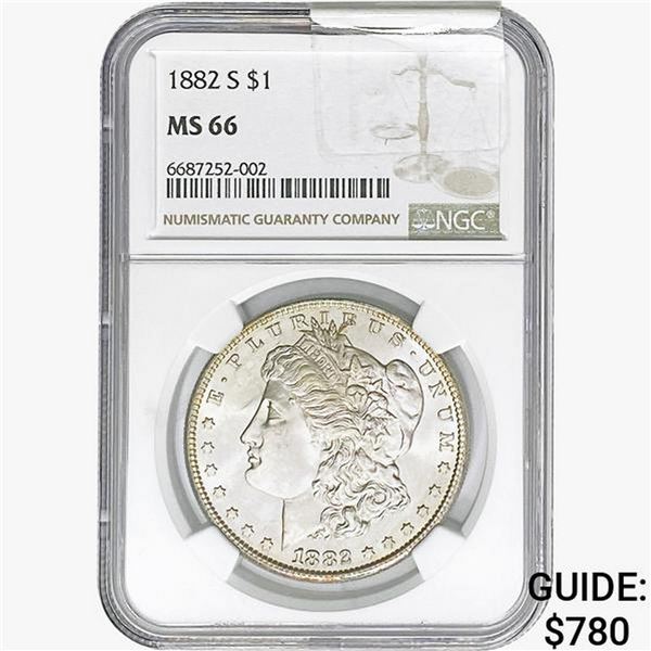 1882-S Morgan Silver Dollar NGC MS66
