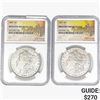 Image 1 : [2] 1889 Morgan Silver Dollar NGC BU