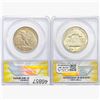 Image 2 : [2]1936&1953-D 50C Walking Liberty, 50C Franklin Coin ANACS