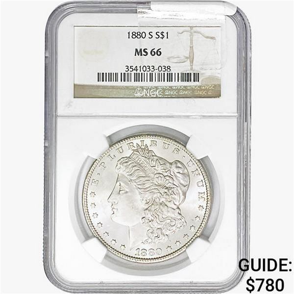 1880-S Morgan Silver Dollar NGC MS66