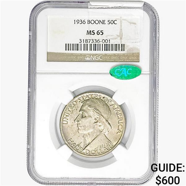 1936 Boone Half Dollar NGC MS65