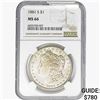 Image 1 : 1881-S Morgan Silver Dollar NGC MS66