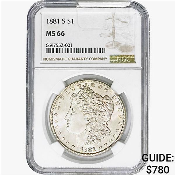 1881-S Morgan Silver Dollar NGC MS66
