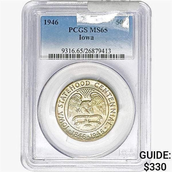 1946 Iowa Half Dollar PCGS MS65