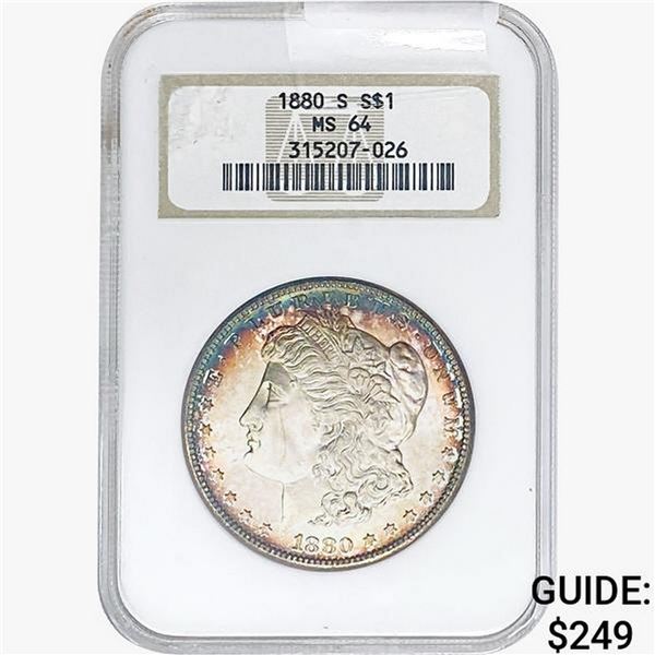 1880-S Morgan Silver Dollar NGC MS64