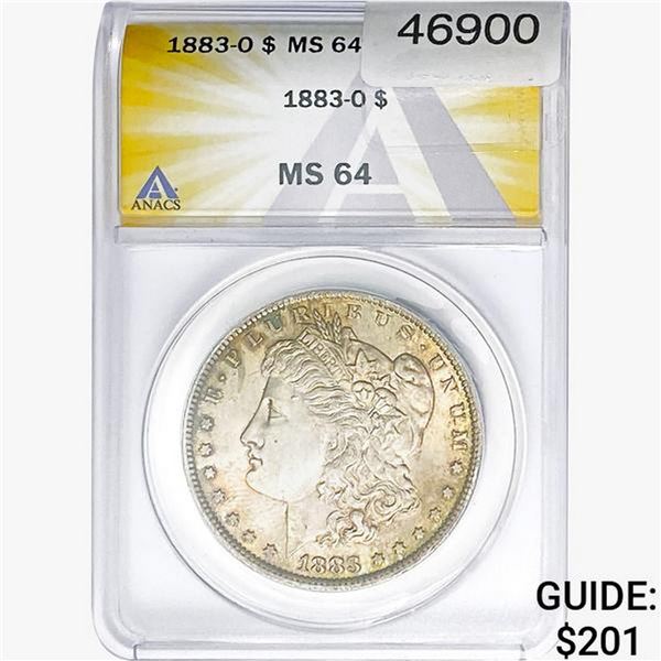 1883-O Morgan Silver Dollar ANACS MS64