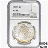 Image 1 : 1881-S Morgan Silver Dollar NGC MS66