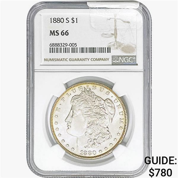 1880-S Morgan Silver Dollar NGC MS66
