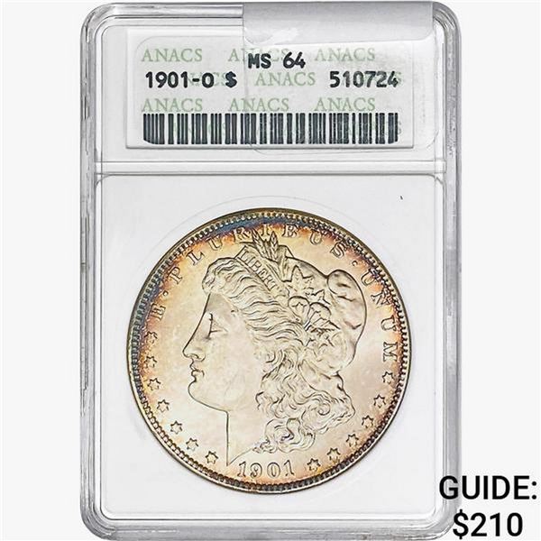 1901-O Morgan Silver Dollar ANACS MS64