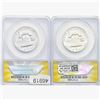 Image 2 : [2] 1959&1962 Franklin Half Dollar ANACS PF67 CAMEO, PF