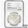 Image 1 : 1885 Morgan Silver Dollar NGC MS66