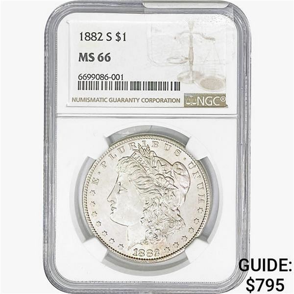 1882-S Morgan Silver Dollar NGC MS66