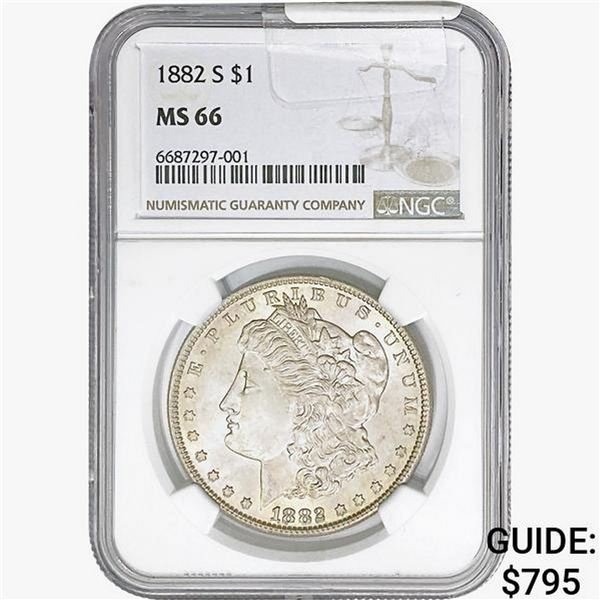 1882-S Morgan Silver Dollar NGC MS66