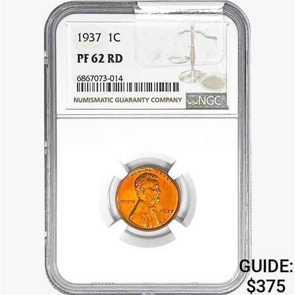 1937 Wheat Cent NGC PF62 RD