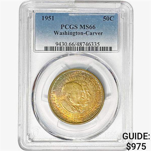 1951 Washington Carver Half Dollar PCGS MS66