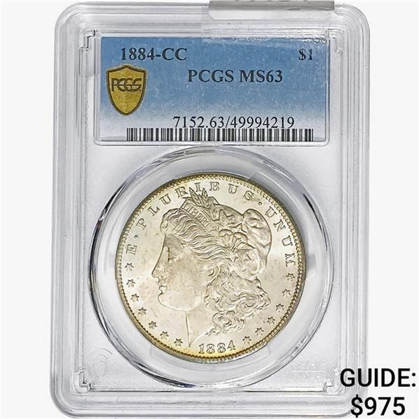 1884-CC Morgan Silver Dollar PCGS MS63