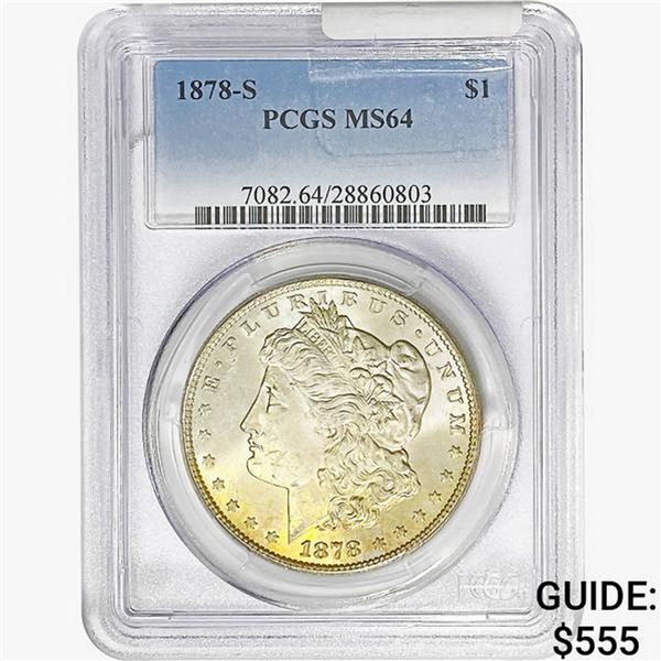 1878-S Morgan Silver Dollar PCGS MS64