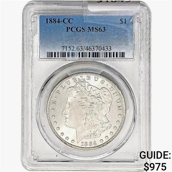 1884-CC Morgan Silver Dollar PCGS MS63