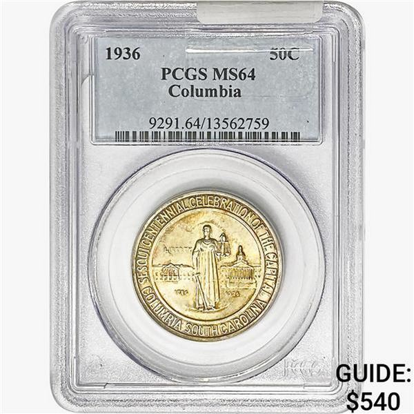 1936 Columbia Half Dollar PCGS MS64
