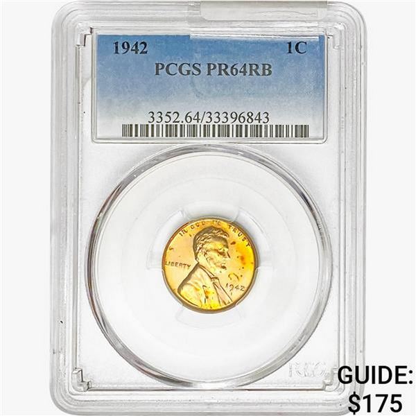 1942 Wheat Cent PCGS PR64 RB