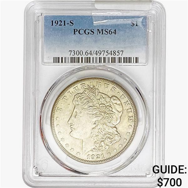 1921-S Morgan Silver Dollar PCGS MS64