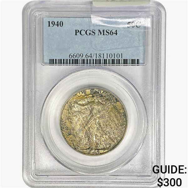 1940 Walking Liberty Half Dollar PCGS MS64