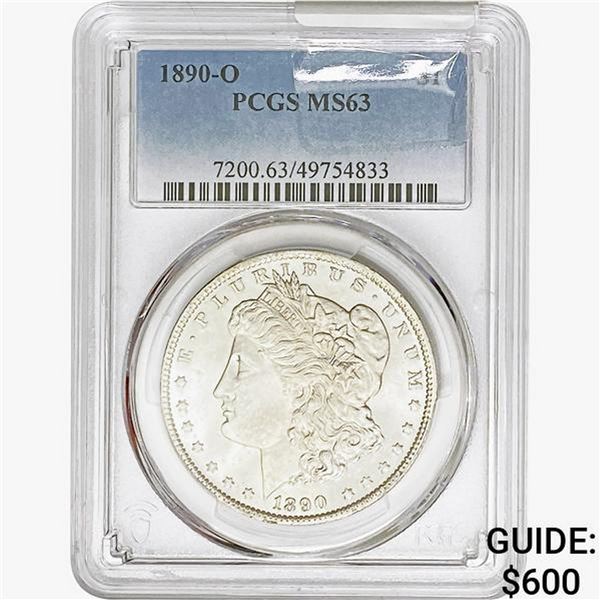 1890-O Morgan Silver Dollar PCGS MS63