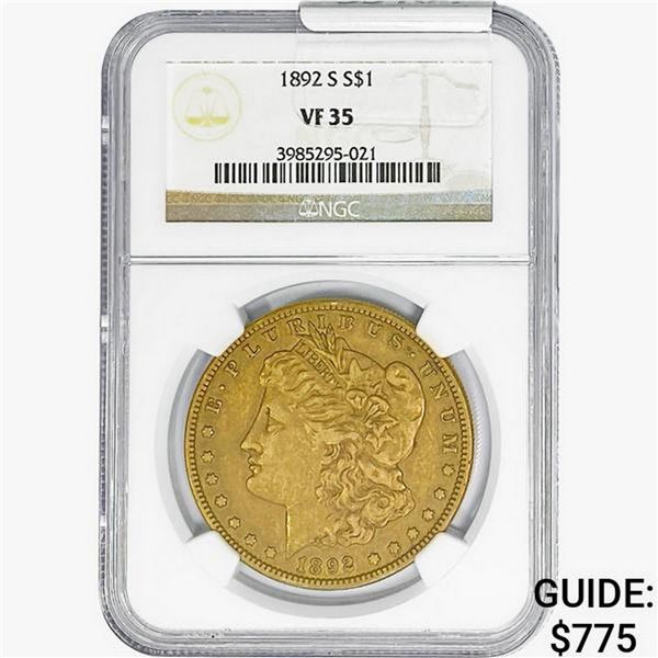 1892-S Morgan Silver Dollar NGC VF35