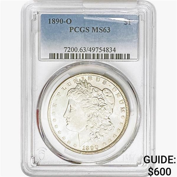 1890-O Morgan Silver Dollar PCGS MS63