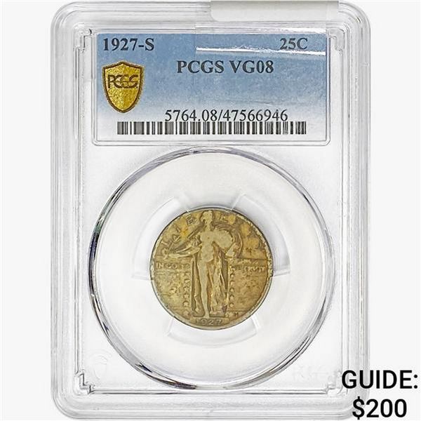 1927-S Standing Liberty Quarter PCGS VG08