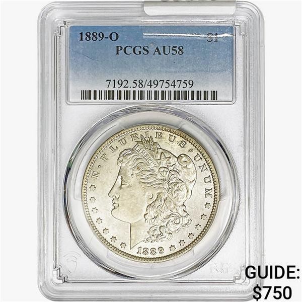 1889-O Morgan Silver Dollar PCGS AU58