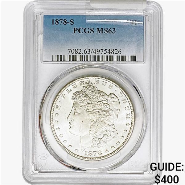 1878-S Morgan Silver Dollar PCGS MS63