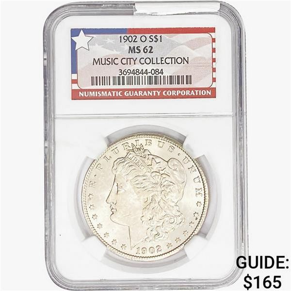 1902-O Morgan Silver Dollar NGC MS62